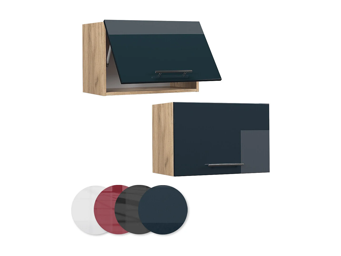 Pensile da cucina blu scuro lucido 60x34.1x40 fame-line