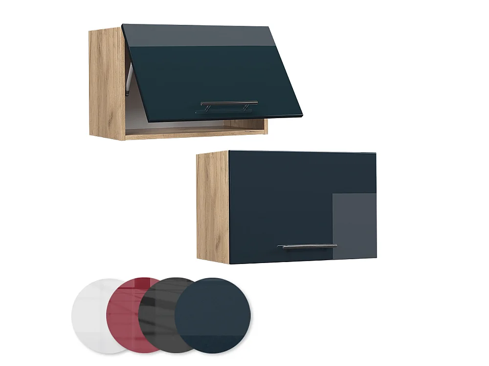 Wall cabinet dark blue high gloss 60x34.1x40 fame-line