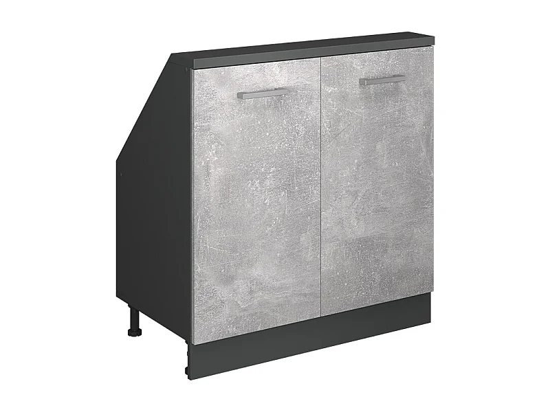 Keukenkast voor schuine wand beton 80x46x81.6 r-line