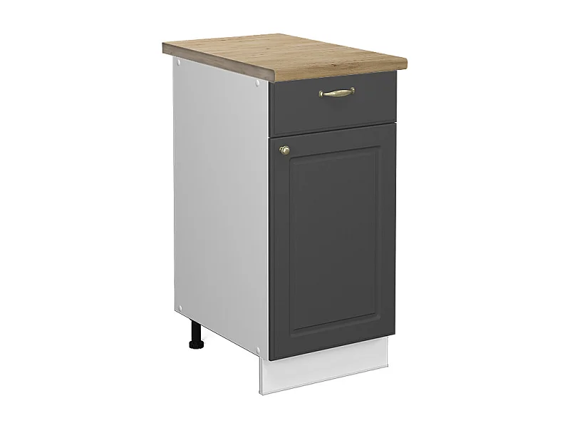 Mueble bajo de cocina antracita-oro 40x60x82 fame-line