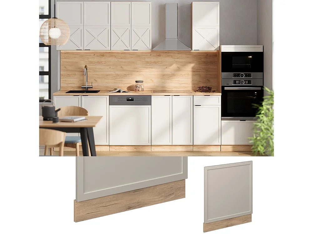Frontpaneel grijsbeige 60x1.6x67.4 fame-line