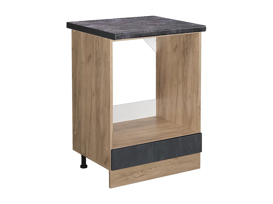 Meuble pour four béton noir 60x60x81.6 r-line