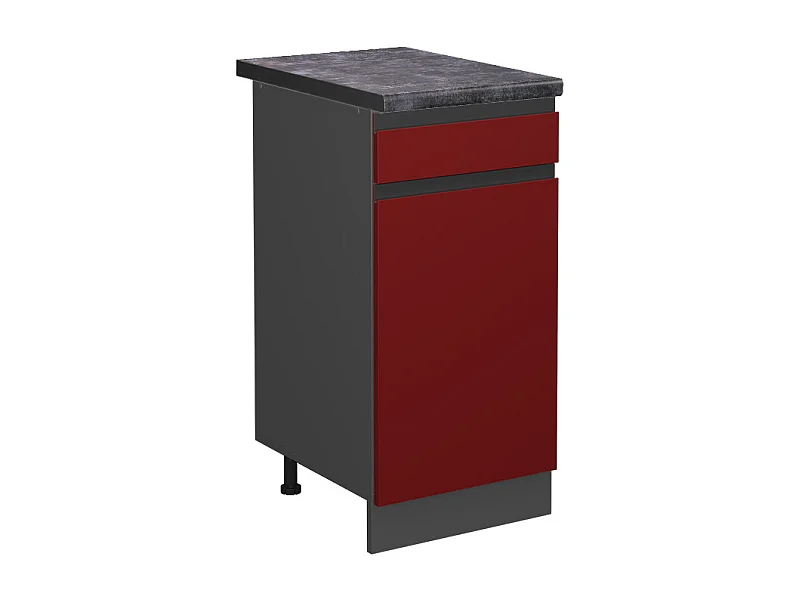 Meuble cuisine rouge 40x60x81.6 r-line