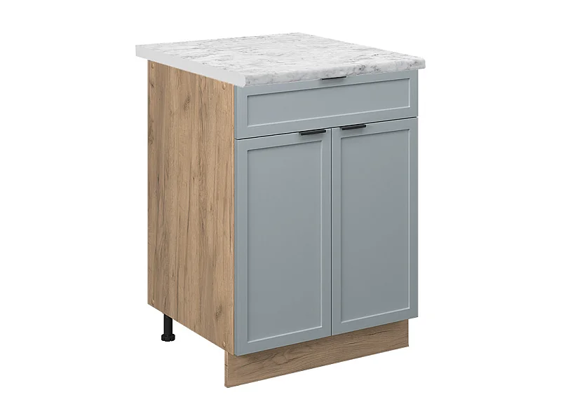 Meuble cuisine bleu clair-gris 60x60x82 fame-line
