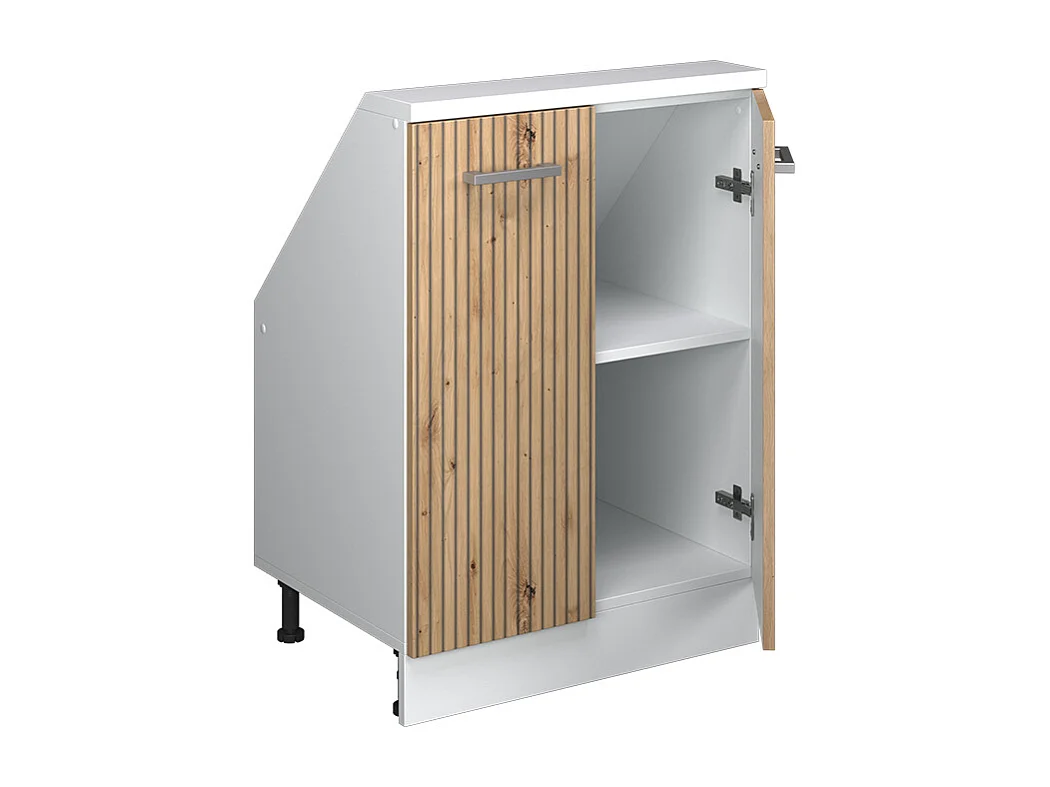 Köksskåp för sluttande tak hantverks ek 60x46x81.6 r-line