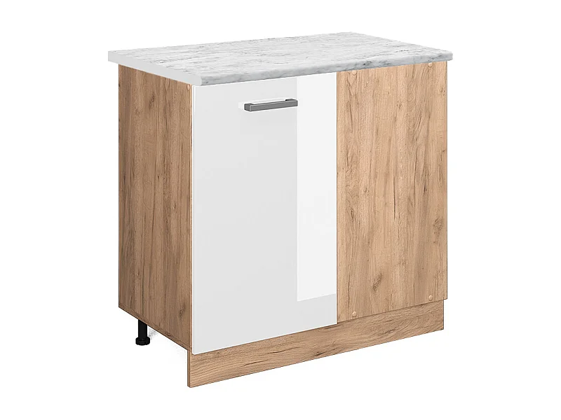 Armario de esquina blanco alto brillo 86x60x81.6 r-line