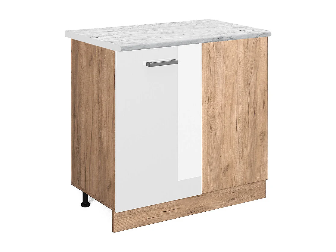 Armario de esquina blanco alto brillo 86x60x81.6 r-line