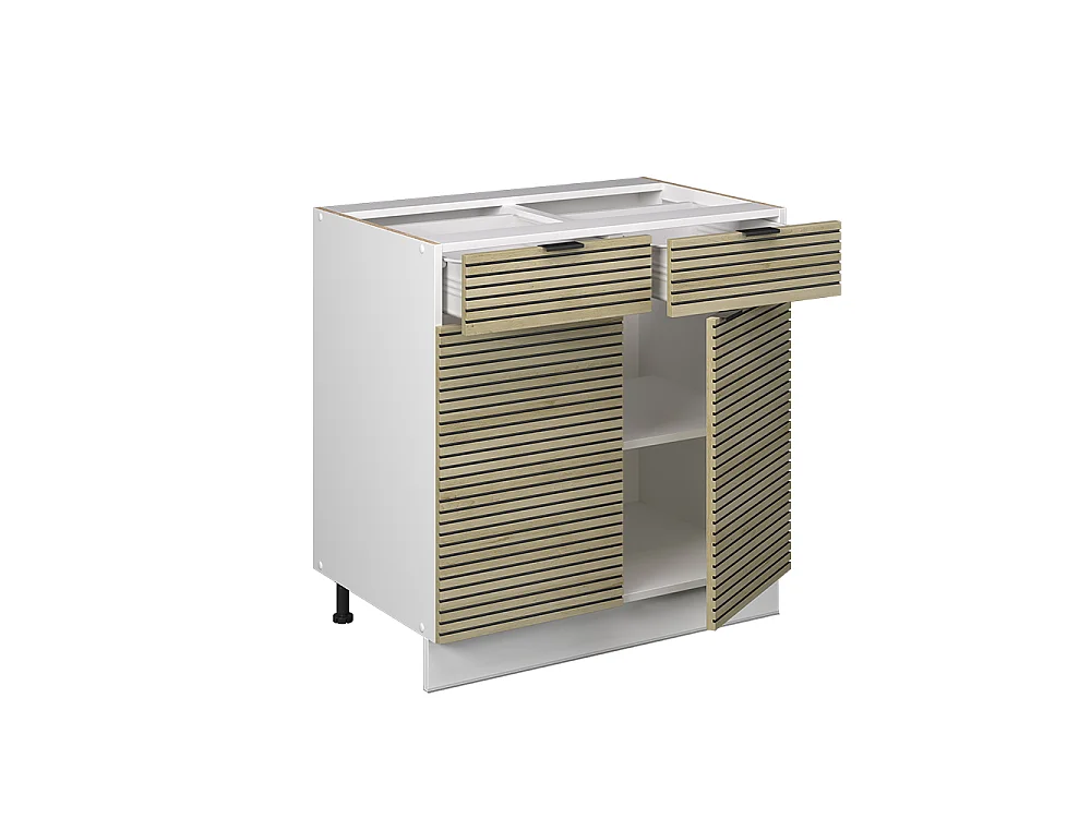 Mobiletto base per cucina pannello in quercia 80x51.6x82 fame-line