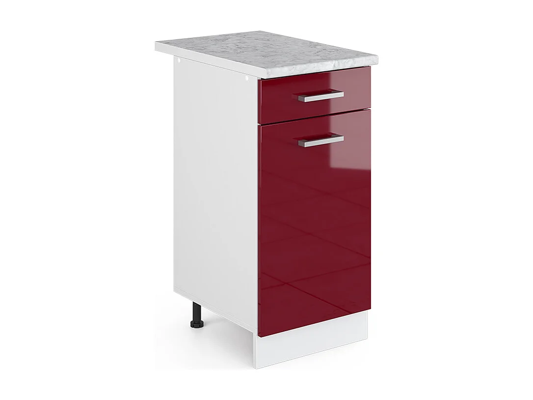 Küchenunterschrank rot hochglanz 40x60x81.6 r-line