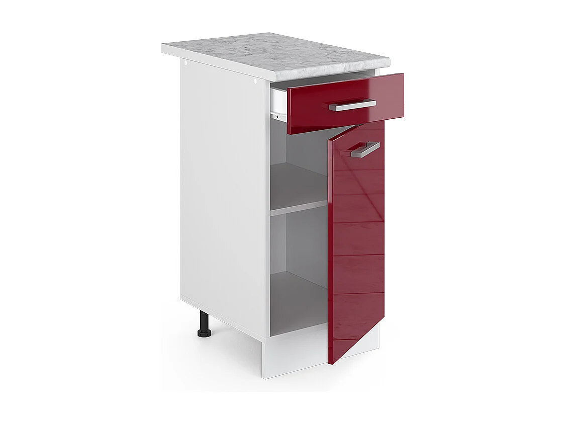 Meuble cuisine rouge brillant 40x60x81.6 r-line