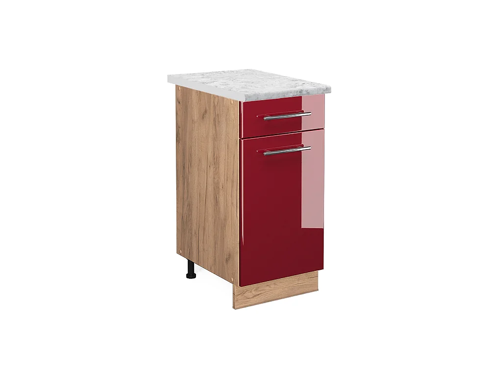 Mobiletto base per cucina Bordeaux lucido 40x60x82 fame-line