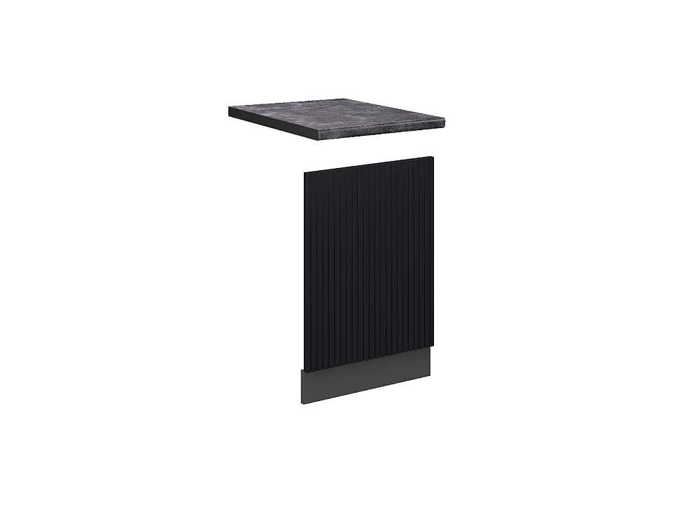 Façade noir rayé 45x1.6x67.4 fame-line
