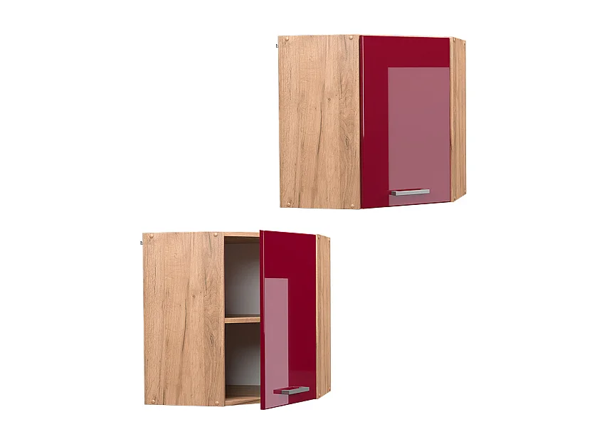 Hoek hangkast rode hoogglans 57x34.1x60 r-line