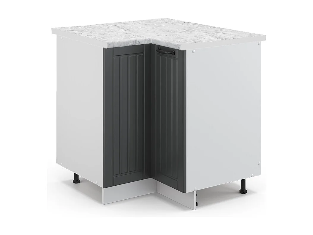 Eckunterschrank anthrazit landhaus 80.5x60x82 fame-line