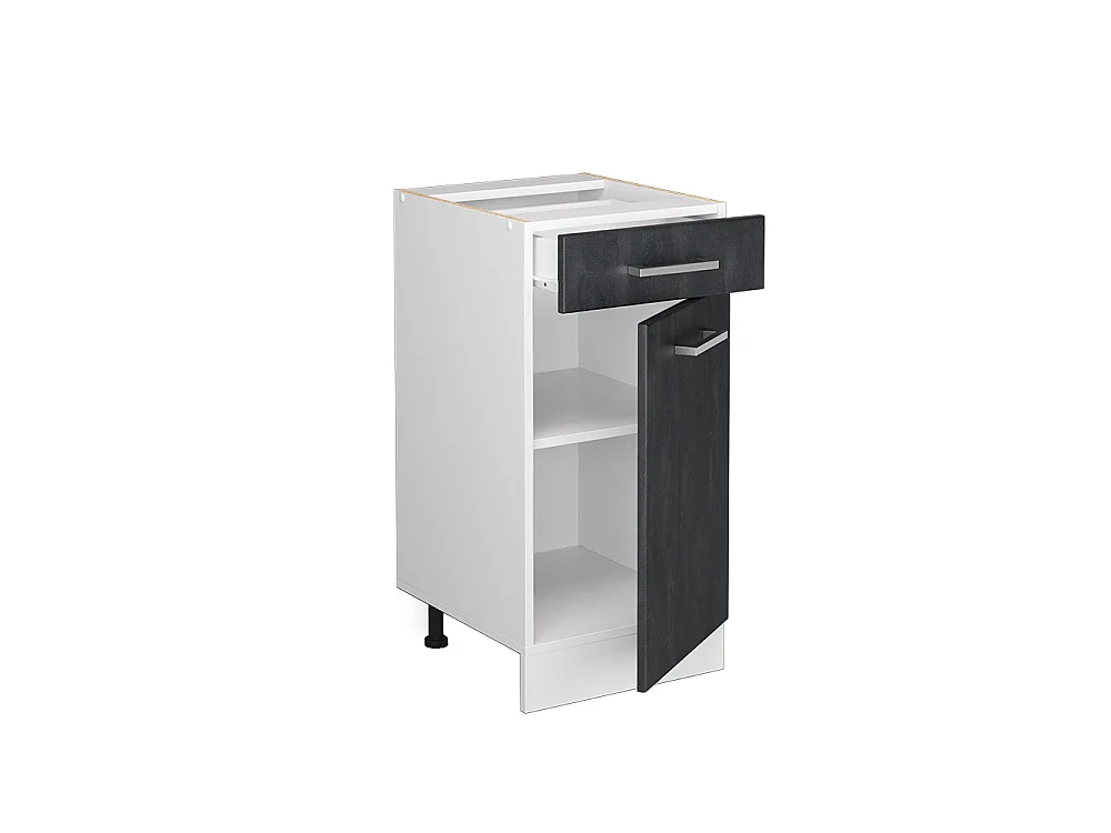Mobiletto base per cucina Calce nera 40x60x81.6 r-line