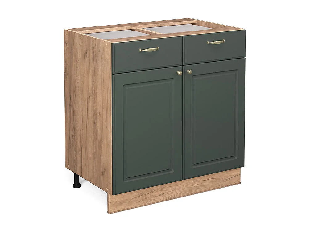 Mobiletto base per cucina verde-oro country house 80x51.6x82 fame-line
