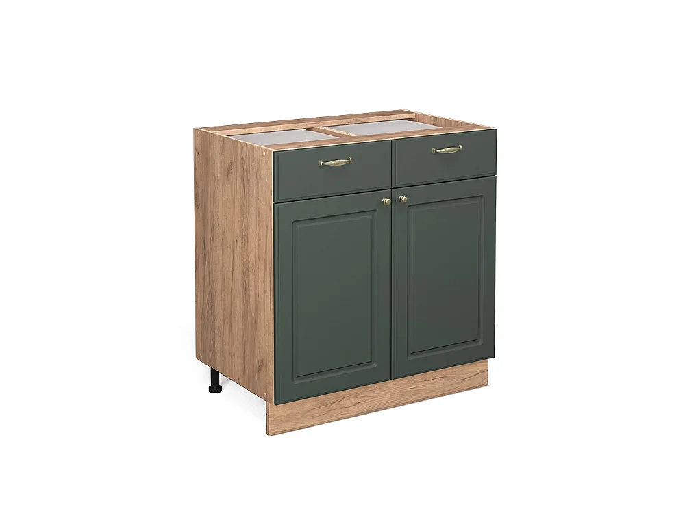 Küchenunterschrank grün-gold landhaus 80x51.6x82 fame-line
