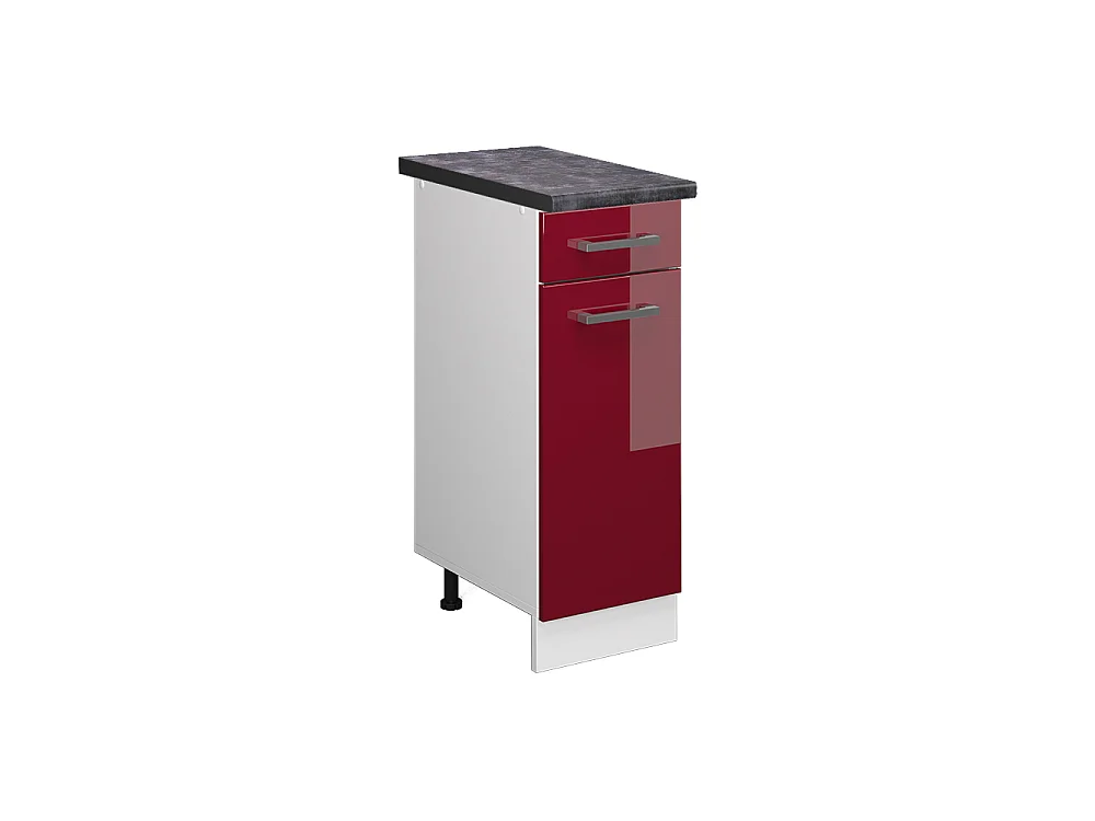 Meuble cuisine rouge brillant 30x60x81.6 r-line