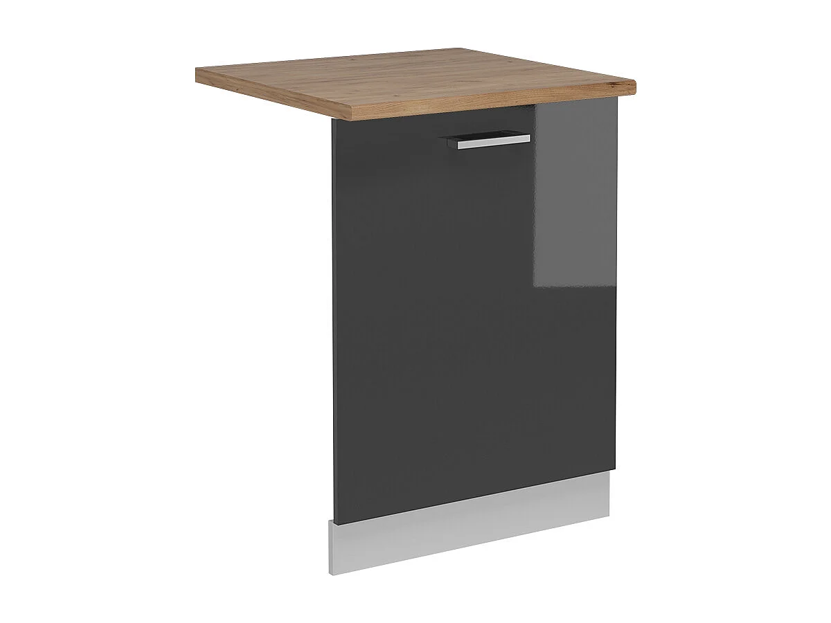 Façade de lave-vaisselle anthracite haute brillance 60x1.6x81.8 r-line
