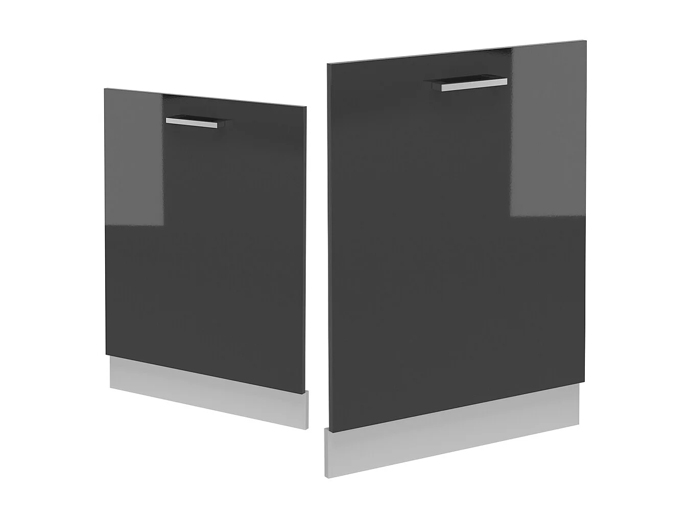 Façade de lave-vaisselle anthracite haute brillance 60x1.6x81.8 r-line