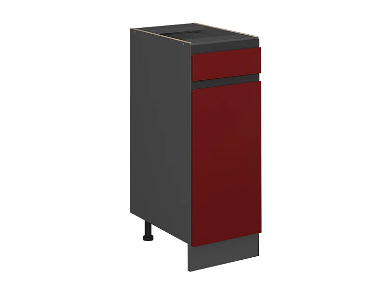 Mueble bajo de cocina rojo 30x46x81.6 r-line