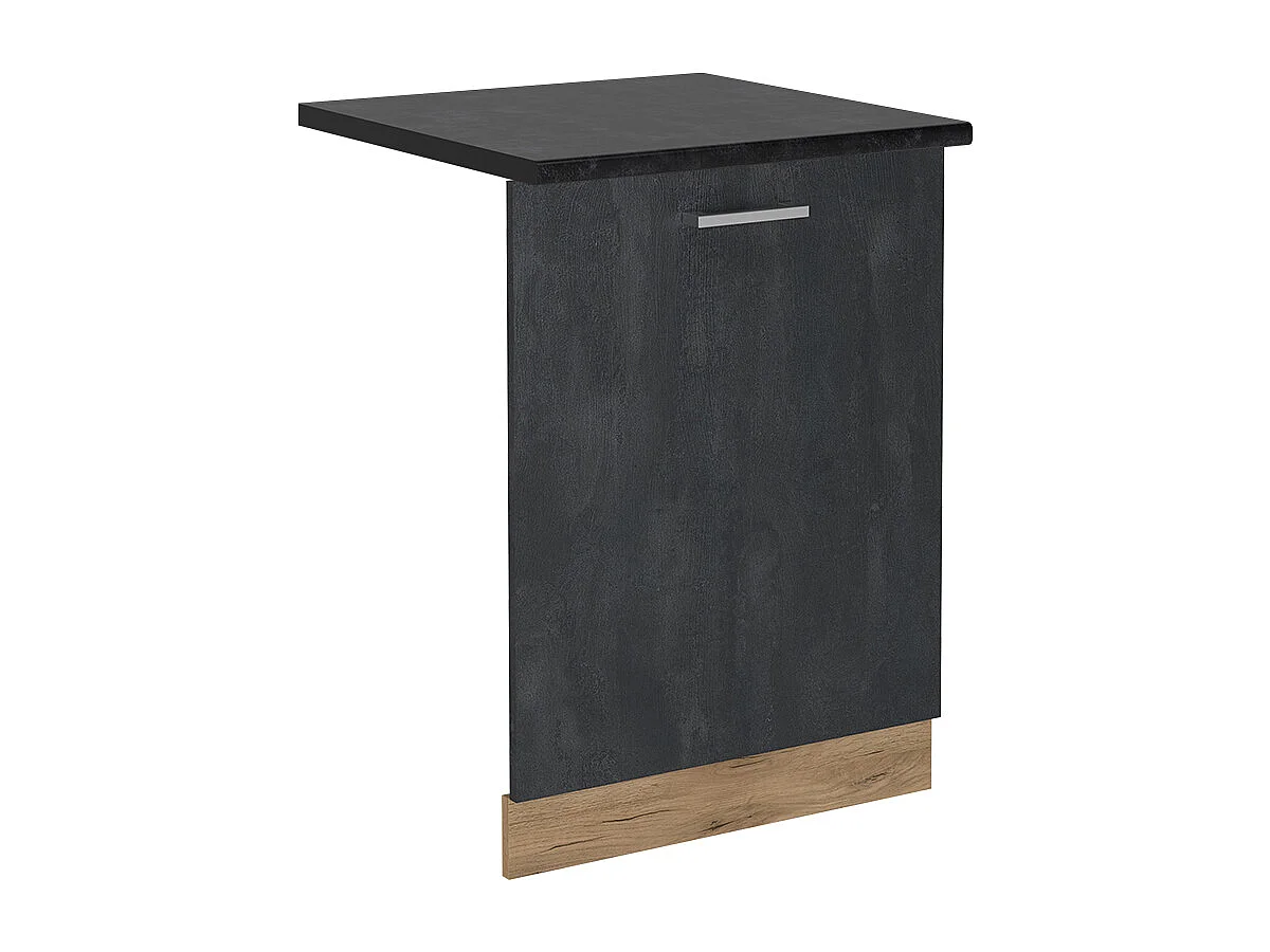 Panel frontal del lavavajillas hormigón negro 60x1.6x81.8 r-line