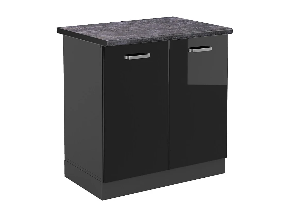 Mobile lavello cucina nero lucido 80x60x81.6 r-line