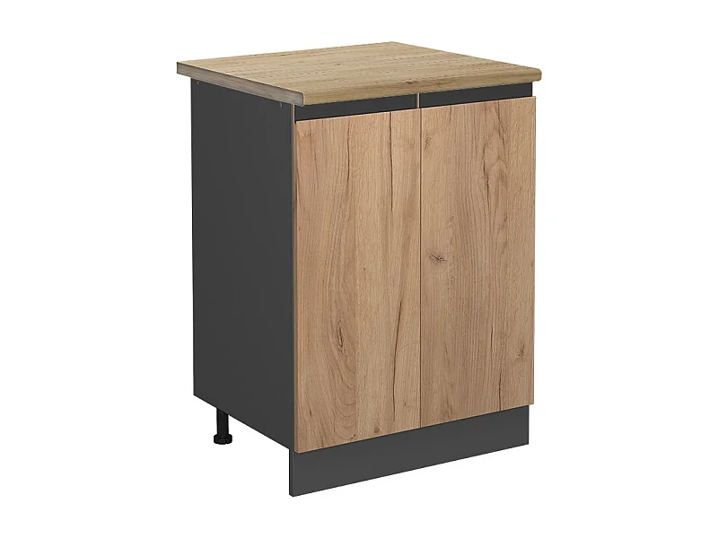 Mueble bajo de cocina roble dorado 60x60x81.6 r-line