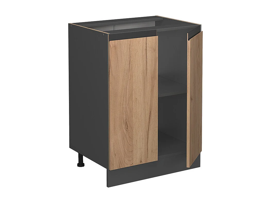 Meuble bas de cuisine chêne de force doré 60x60x81.6 r-line