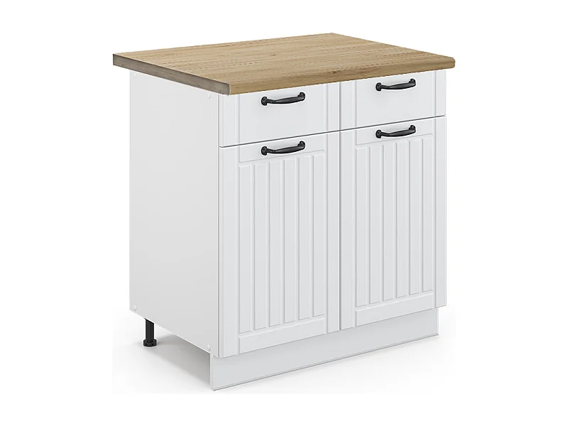 Küchenunterschrank weiß landhaus 80x60x82 fame-line