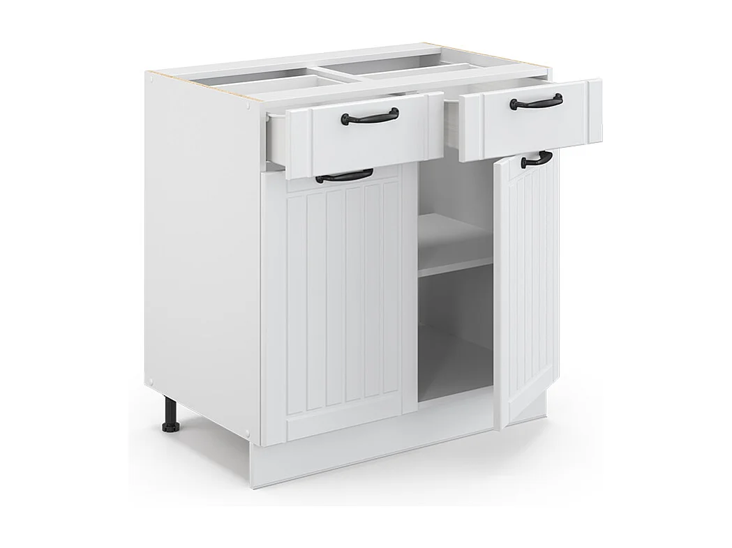 Mueble bajo de cocina blanco casa de campo 80x60x82 fame-line