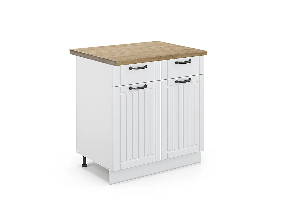 Meuble cuisine blanc campagne 80x60x82 fame-line