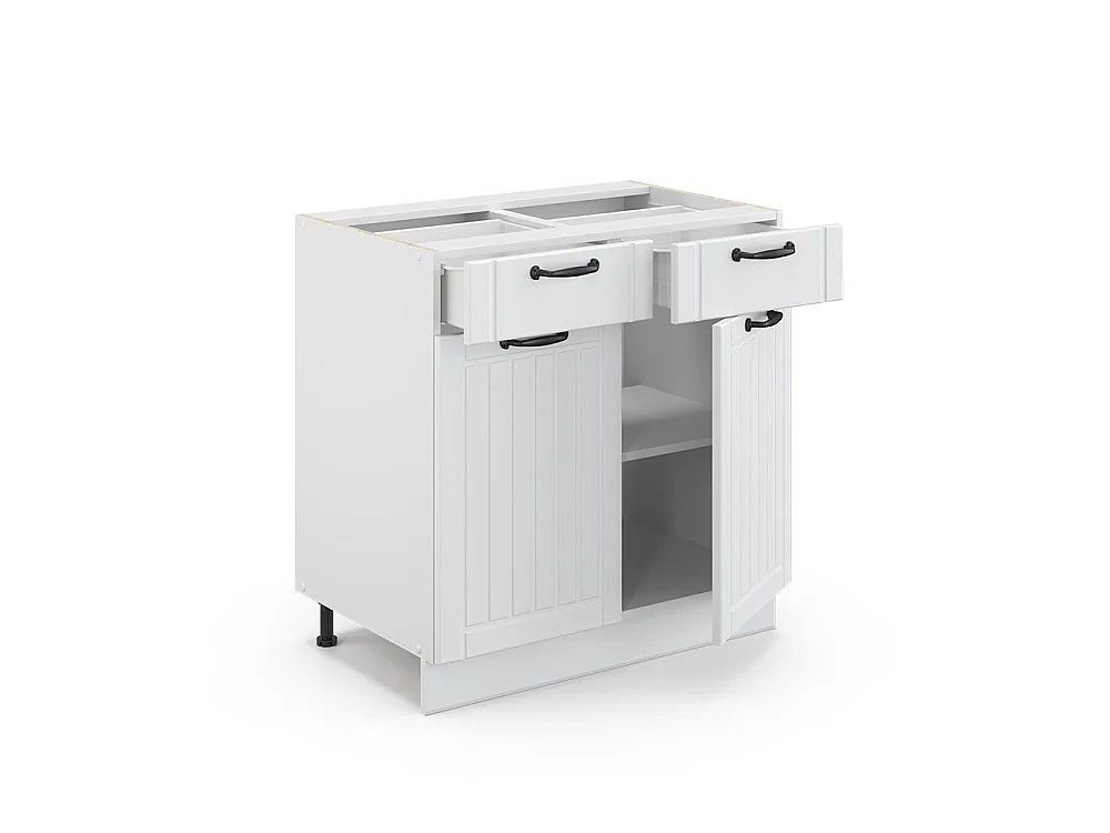 Meuble cuisine blanc campagne 80x60x82 fame-line