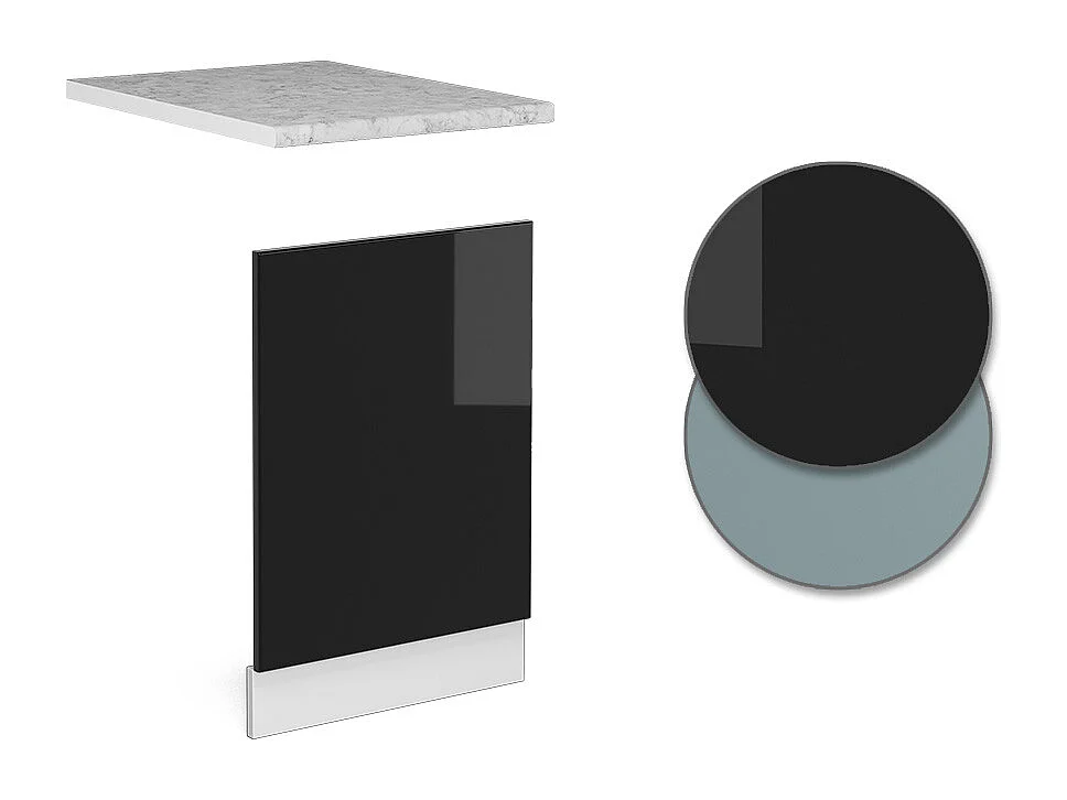 Panel frontal negro brillo intenso 45x1.6x57.2 r-line