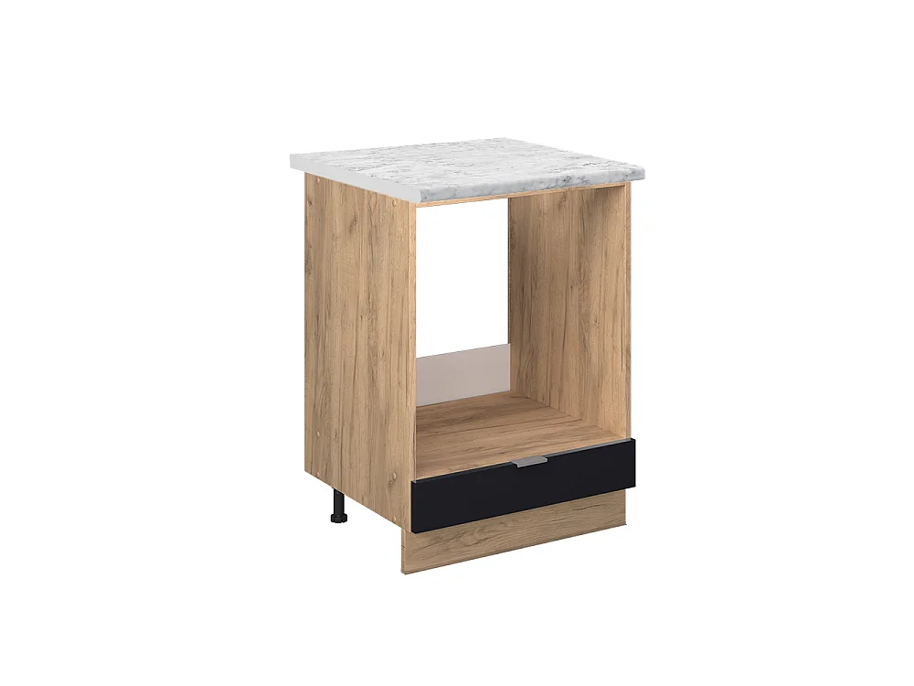 Meuble pour four noir rayé 60x60x82 fame-line