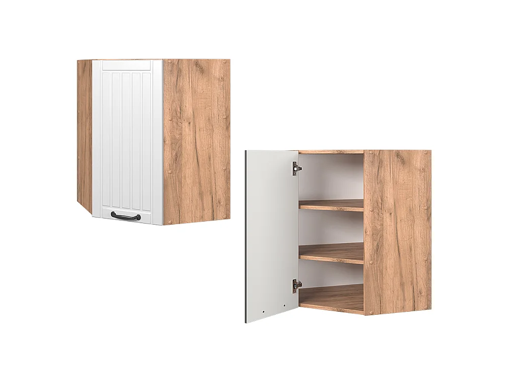 Hörnhängande skåp vitt hus på landet 57x34.1x72 fame-line