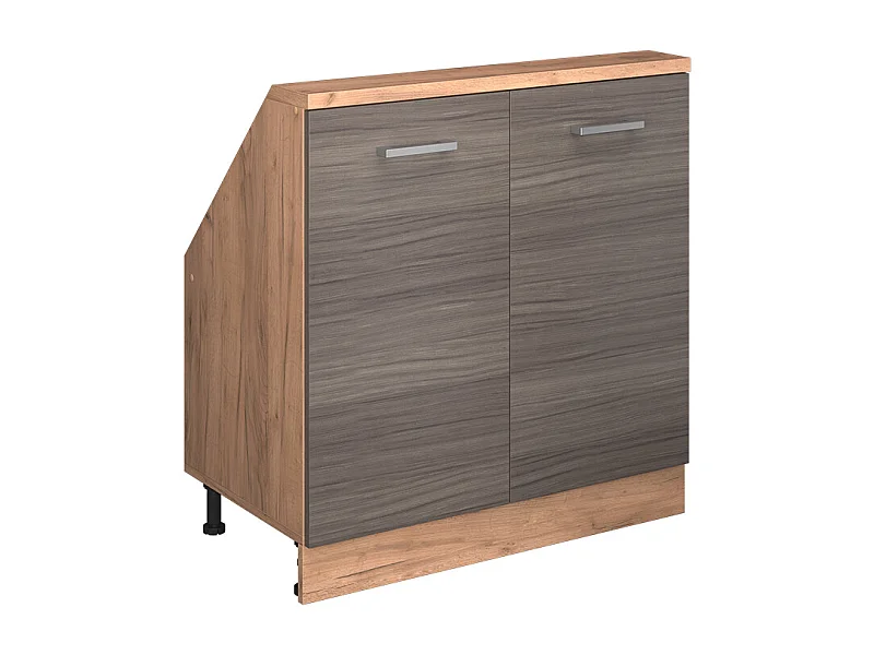 Keukenkast voor schuine wand edel grijs 80x46x81.6 r-line