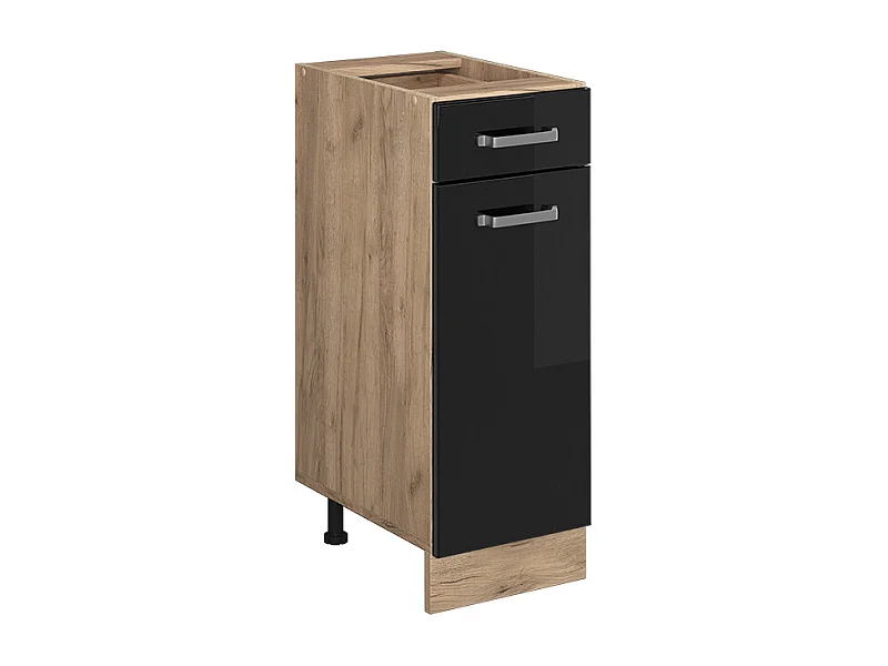 Mueble bajo de cocina negro brillo intenso 30x46x81.6 r-line