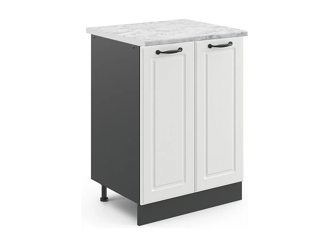 Meuble bas de cuisine blanc campagne 60x46x81.6 r-line