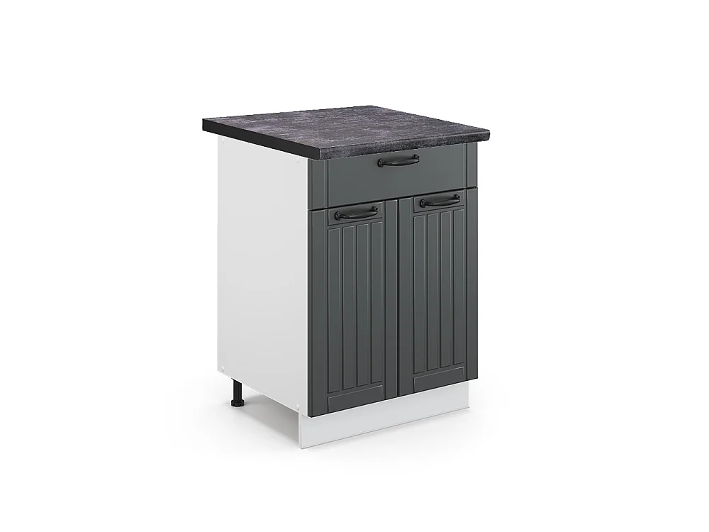 Kitchen base cabinet anthracite country house 60x60x82 fame-line
