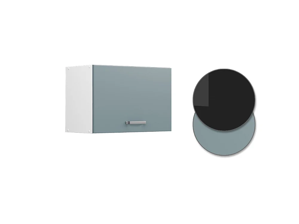 Elément haut de cuisine bleu-gris 60x31x40 r-line