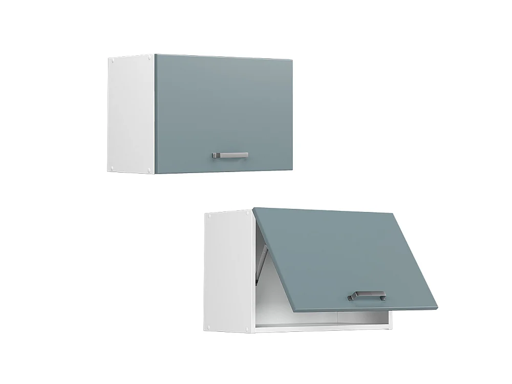 Elément haut de cuisine bleu-gris 60x31x40 r-line