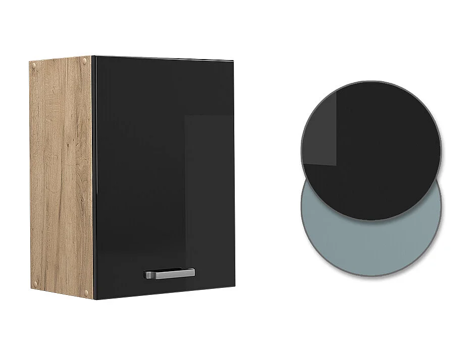 Armario colgante negro brillo intenso 45x31x60 r-line