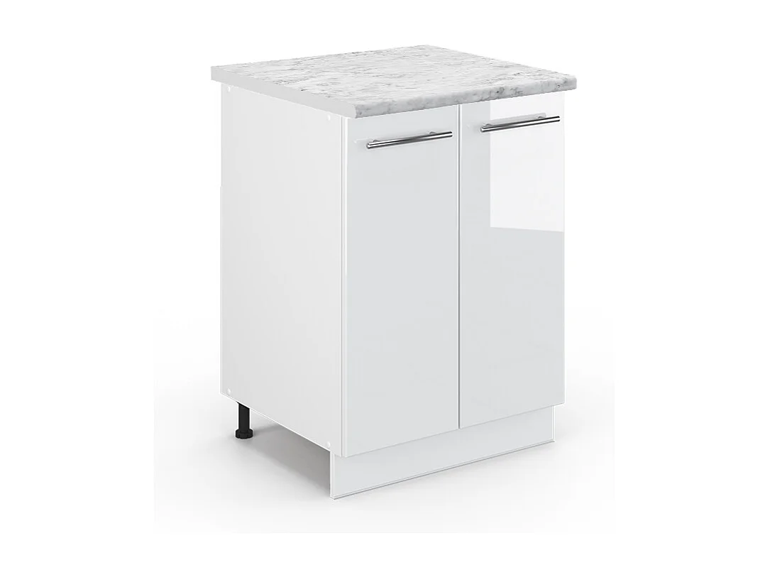 Mobiletto base cucina bianco lucido 60x60x82 fame-line