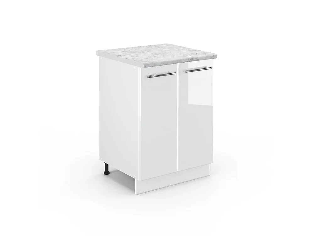 Mobiletto base cucina bianco lucido 60x60x82 fame-line
