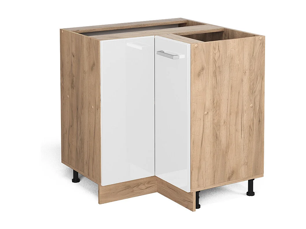 Mobile ad angolo cucina bianco lucido 75.6x46x81.6 r-line