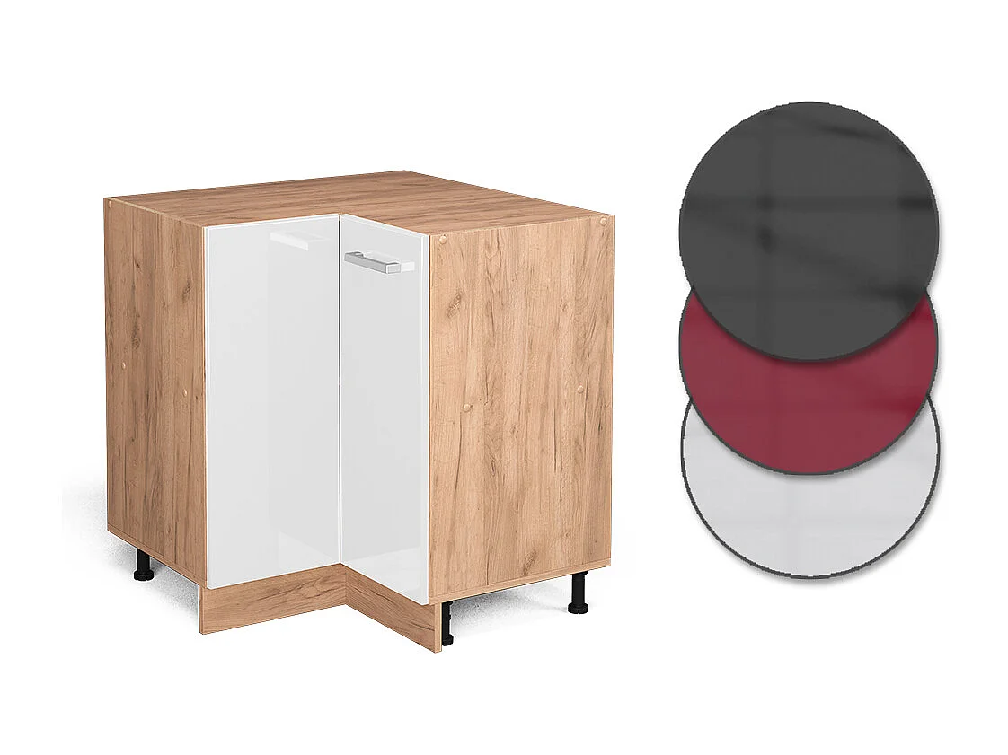 Mobile ad angolo cucina bianco lucido 75.6x46x81.6 r-line