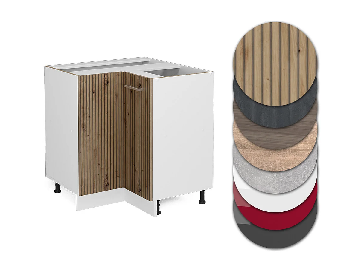 Armario de esquina roble artesanal 75.6x46x81.6 r-line