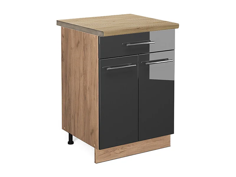 Küchenunterschrank anthrazit hochglanz 60x60x82 fame-line