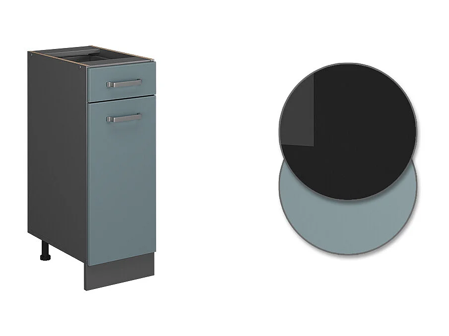 Mueble bajo de cocina gris azulado 30x46x81.6 r-line